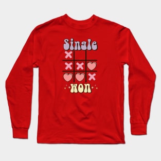 Single Won Games Love Sucks Anti Valentines Day Long Sleeve T-Shirt